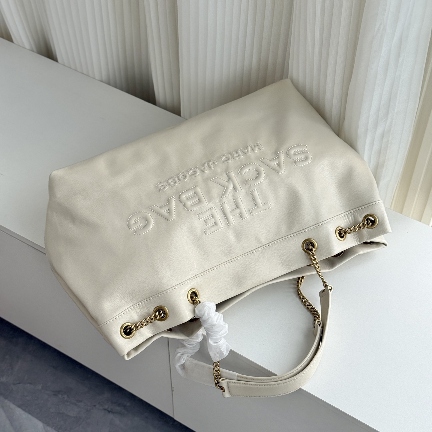 Marc Jacobs ～MJ SACK大号牛皮大容量链条斜挎包可单肩 多种背法