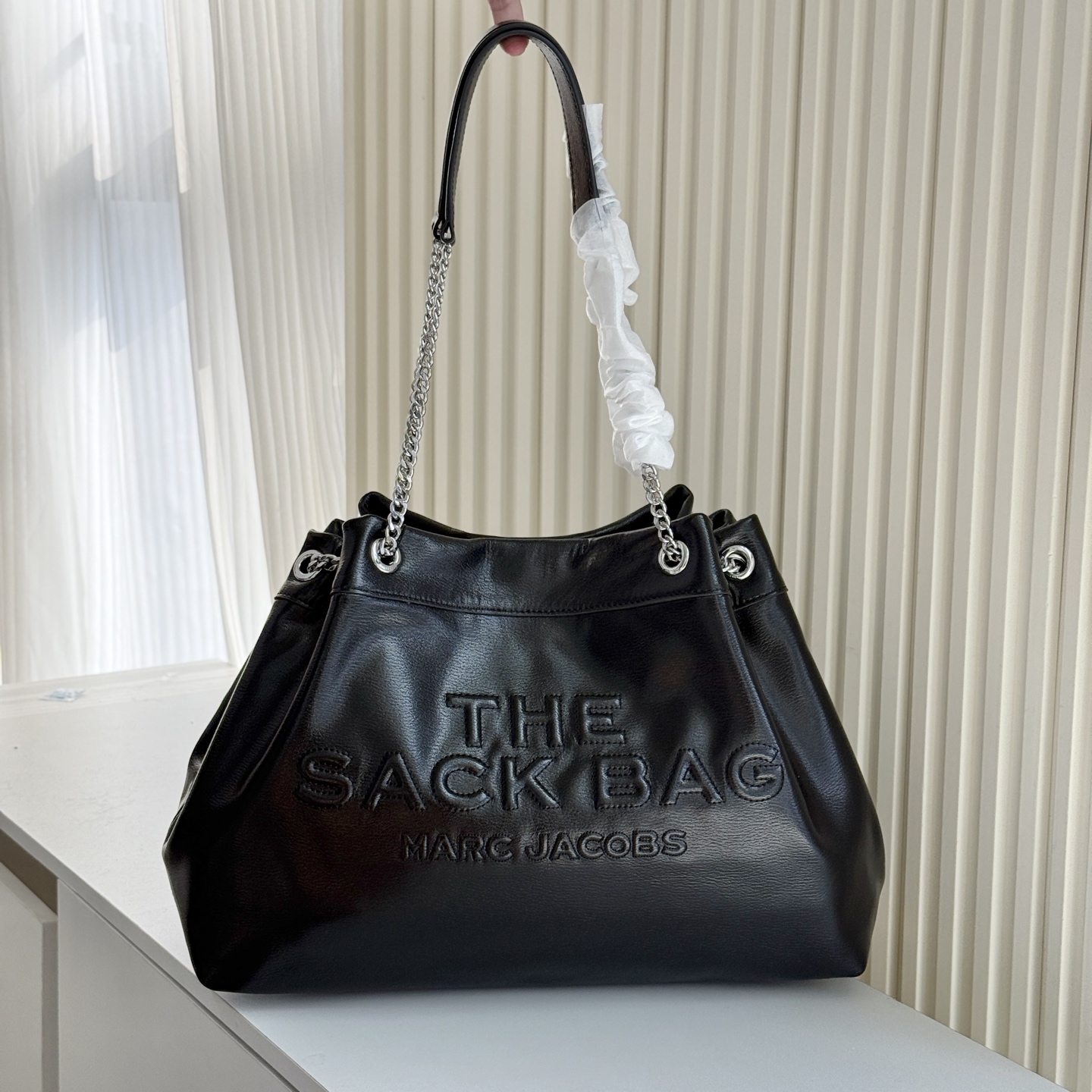 Marc Jacobs ～MJ SACK大号牛皮大容量链条斜挎包可单肩 多种背法