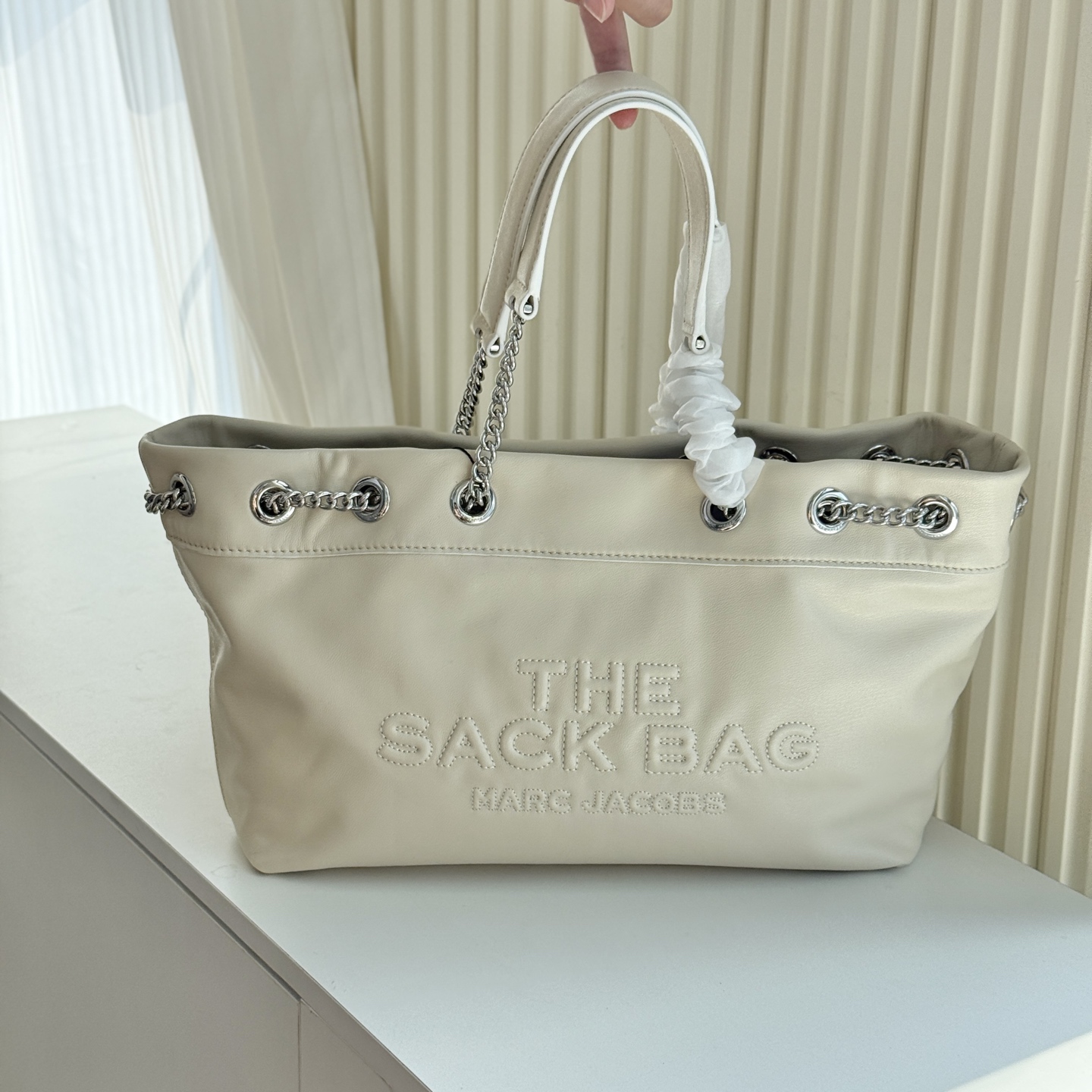 Marc Jacobs ～MJ SACK中号牛皮大容量链条斜挎包可单肩 多种背法