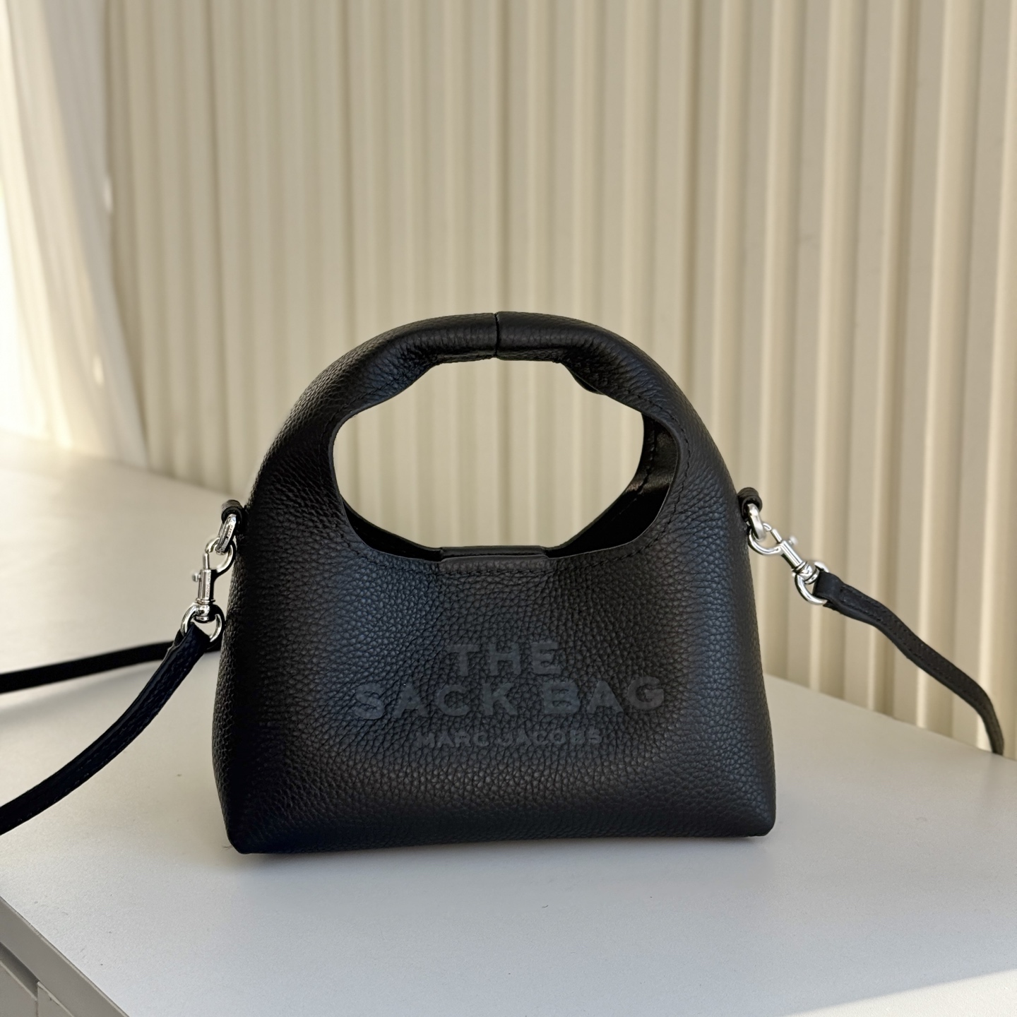 Marc Jacobs MARC JACOBS/莫杰 SACK 迷你 荔枝纹牛皮斜挎包 手拿包 3色