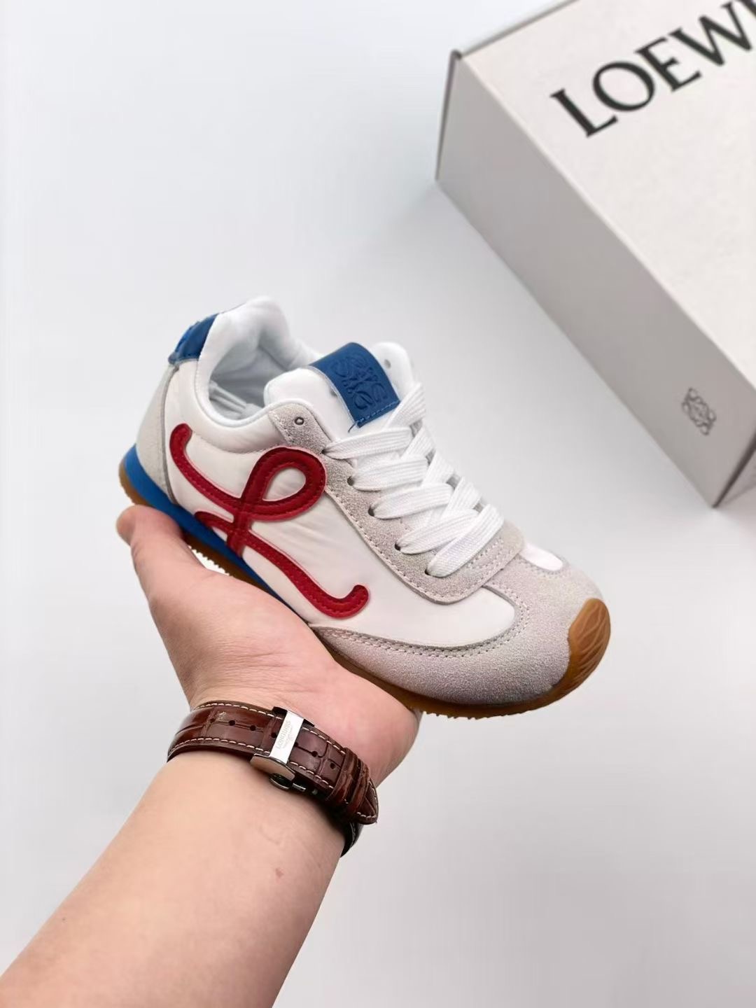 图片[7]-🈴官方原版一比一开模！ LOEWE罗意威阿甘德训鞋网红款真皮芭蕾拼色儿童运动鞋童鞋 王一博杨幂明星款欧洲站系男女童百搭跑步鞋户外炸街童鞋 尺码：26-37码-选品中心