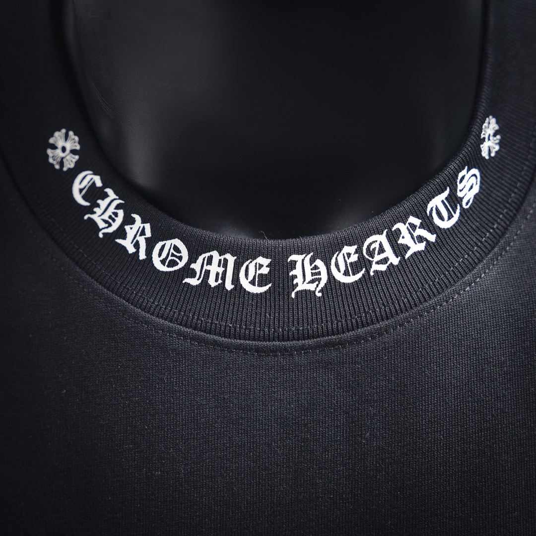 Chrome hearte/克罗心ch 25ss早春新款梵文logo口袋短袖T恤