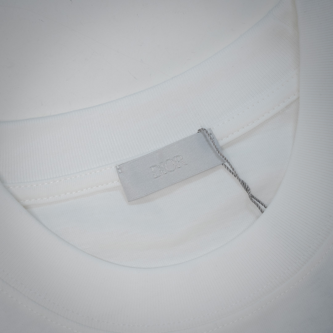 Dior/迪奥And Hylton Nel联名 标语字母logo圆领短袖T恤 白色/黑色