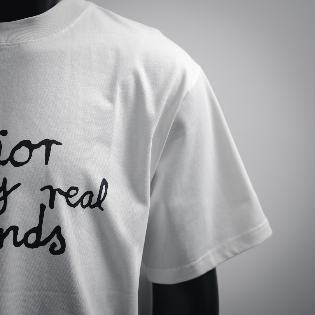 Dior/迪奥And Hylton Nel联名 标语字母logo圆领短袖T恤 白色/黑色