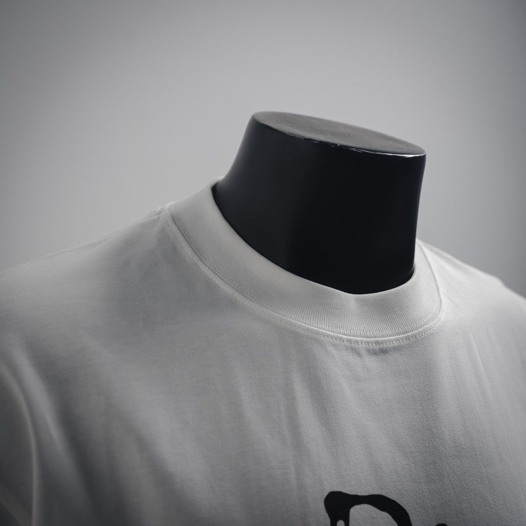 Dior/迪奥And Hylton Nel联名 标语字母logo圆领短袖T恤 白色/黑色