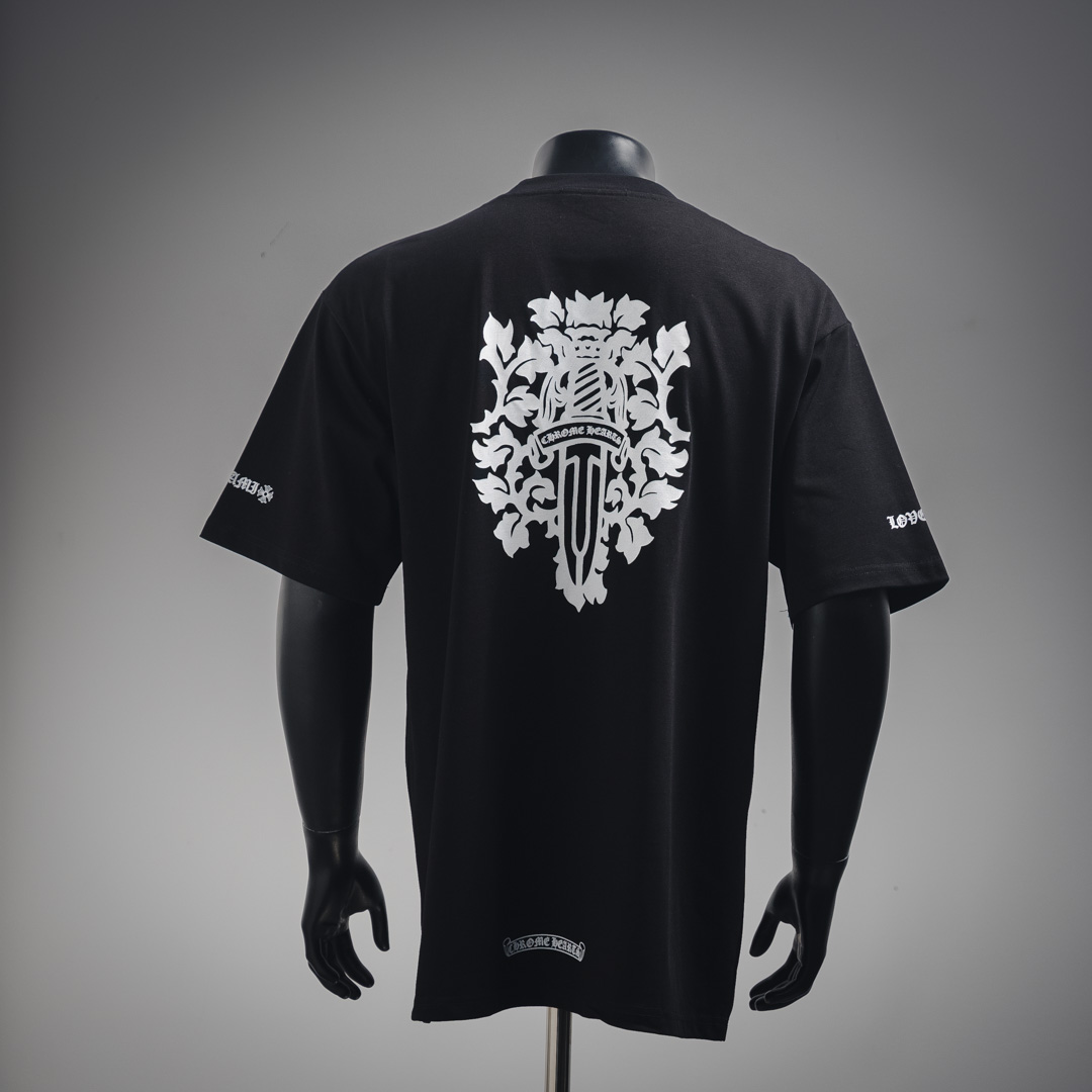 Chrome hearts CH/克罗心25ss大宝剑印花logo圆领短袖