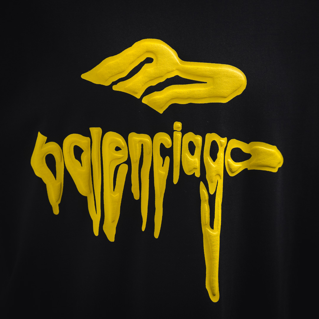 Balenciaga巴黎世家 BlCG 3M新款logo溶解字母短袖T恤