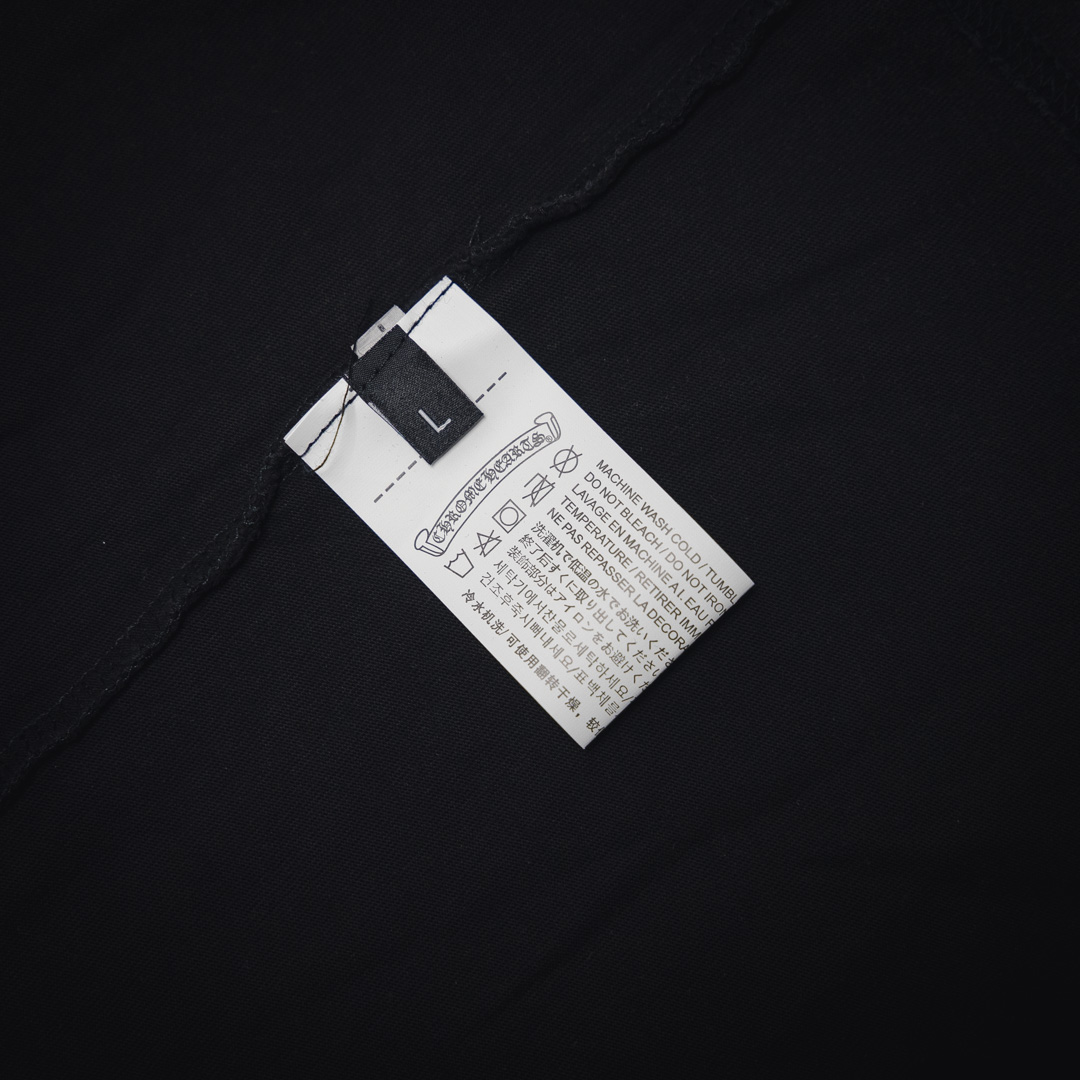 Chrome hearts CH/克罗心25ss水洗做旧梵文十字架圆领短袖T恤