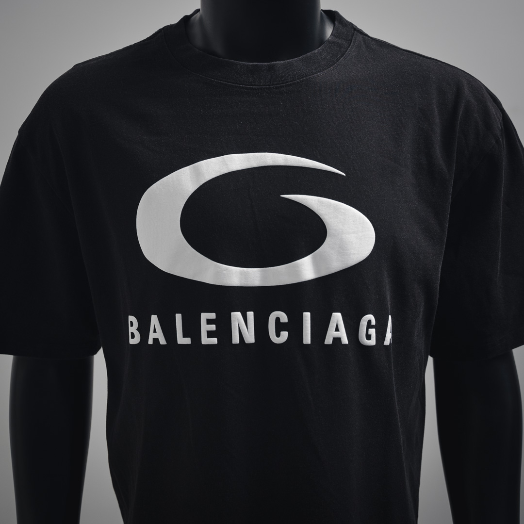 Balenciaga/巴黎世家 25ss 白环logo印花短袖T恤