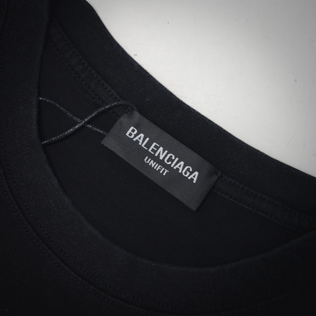 Balenciaga/巴黎世家 25ss 白环logo印花短袖T恤