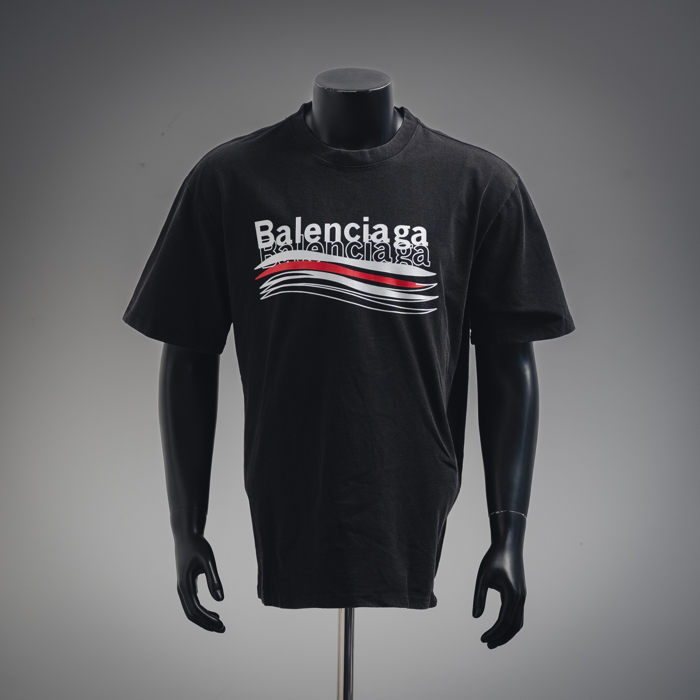 Balenciaga 巴黎世家 BLCG 25SS 波浪纹可乐印花短袖T恤