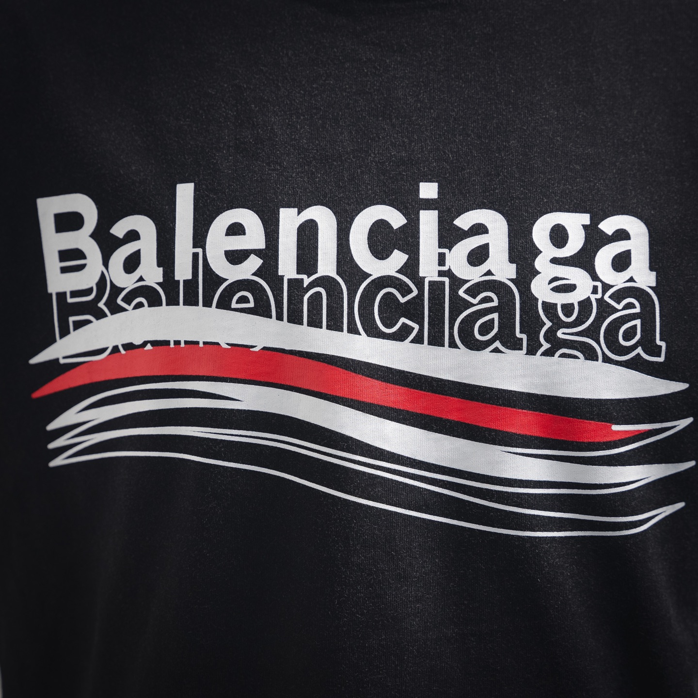 Balenciaga 巴黎世家 BLCG 25SS 波浪纹可乐印花短袖T恤