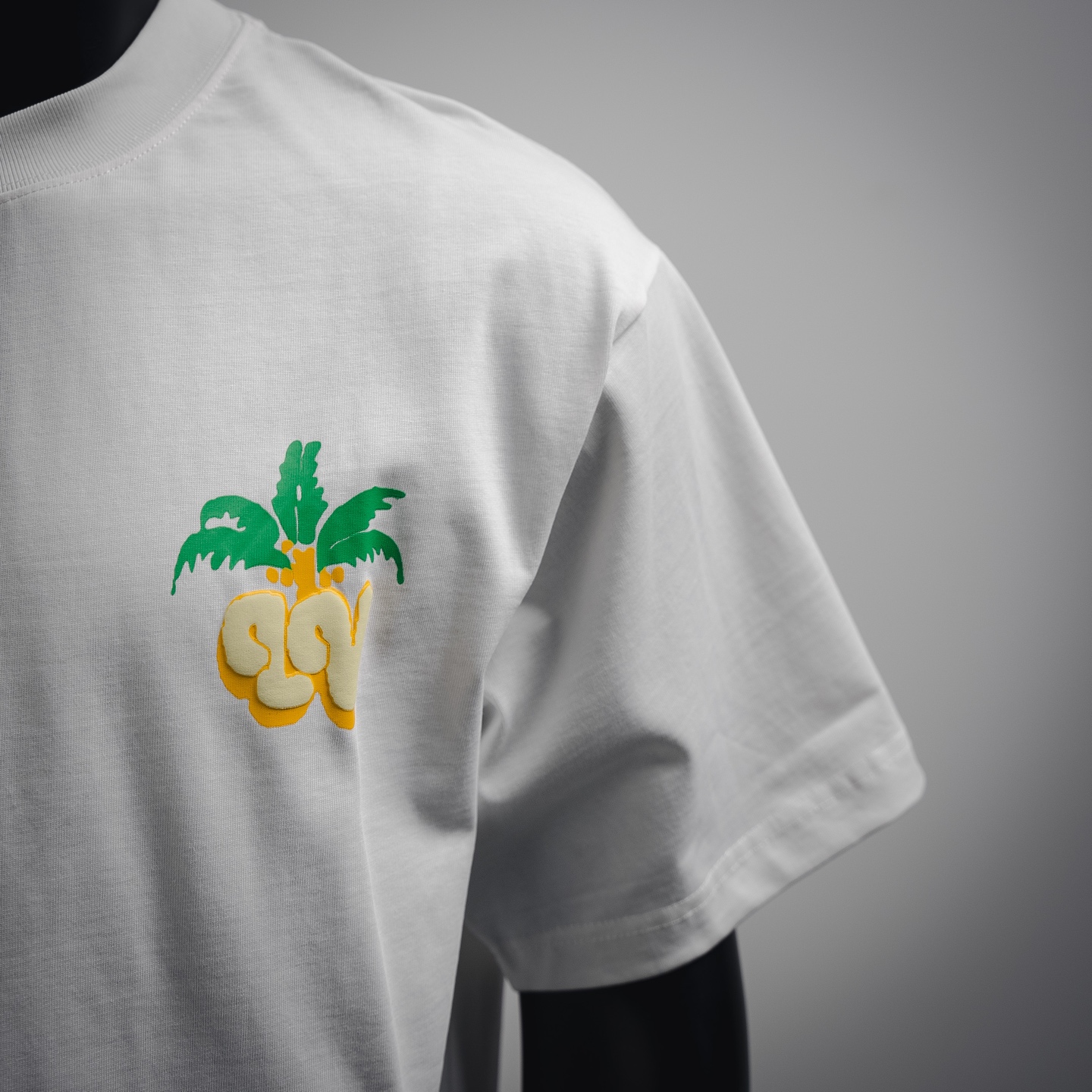 Louis Vuitton/路易威登 25ss 椰树字母logo发泡印花短袖 黑色 白色