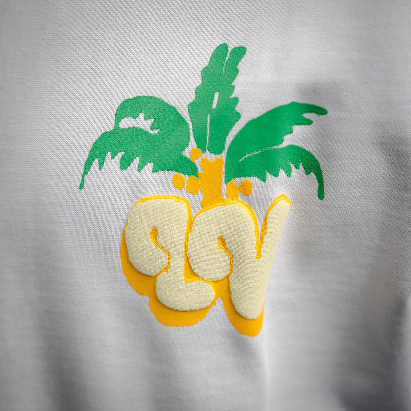 Louis Vuitton/路易威登 25ss 椰树字母logo发泡印花短袖 黑色 白色