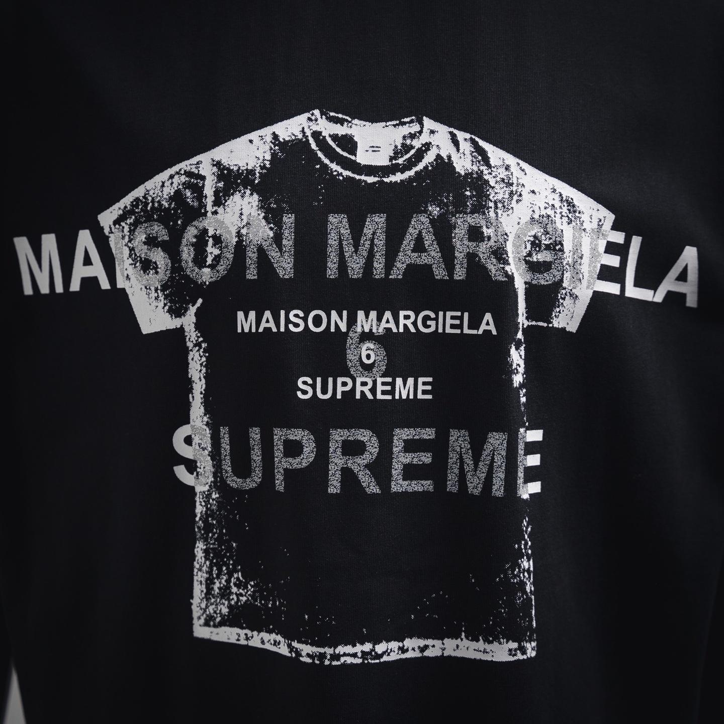 Maison Margiela/马吉拉mm6新款重工supreme联名短袖图案印花短袖T恤