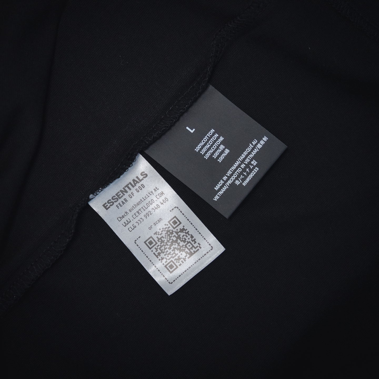Fear of God Essentials FALL24 校园HOLIDAY系列 Jersey Crewneck Tee 字母Logo印花基础圆领休闲短袖T恤