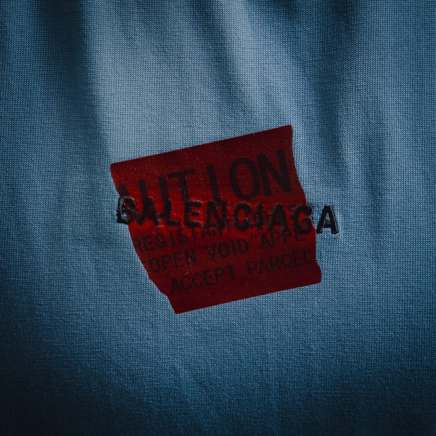 Balenciaga 25ss 新款刺绣logo红胶带短袖