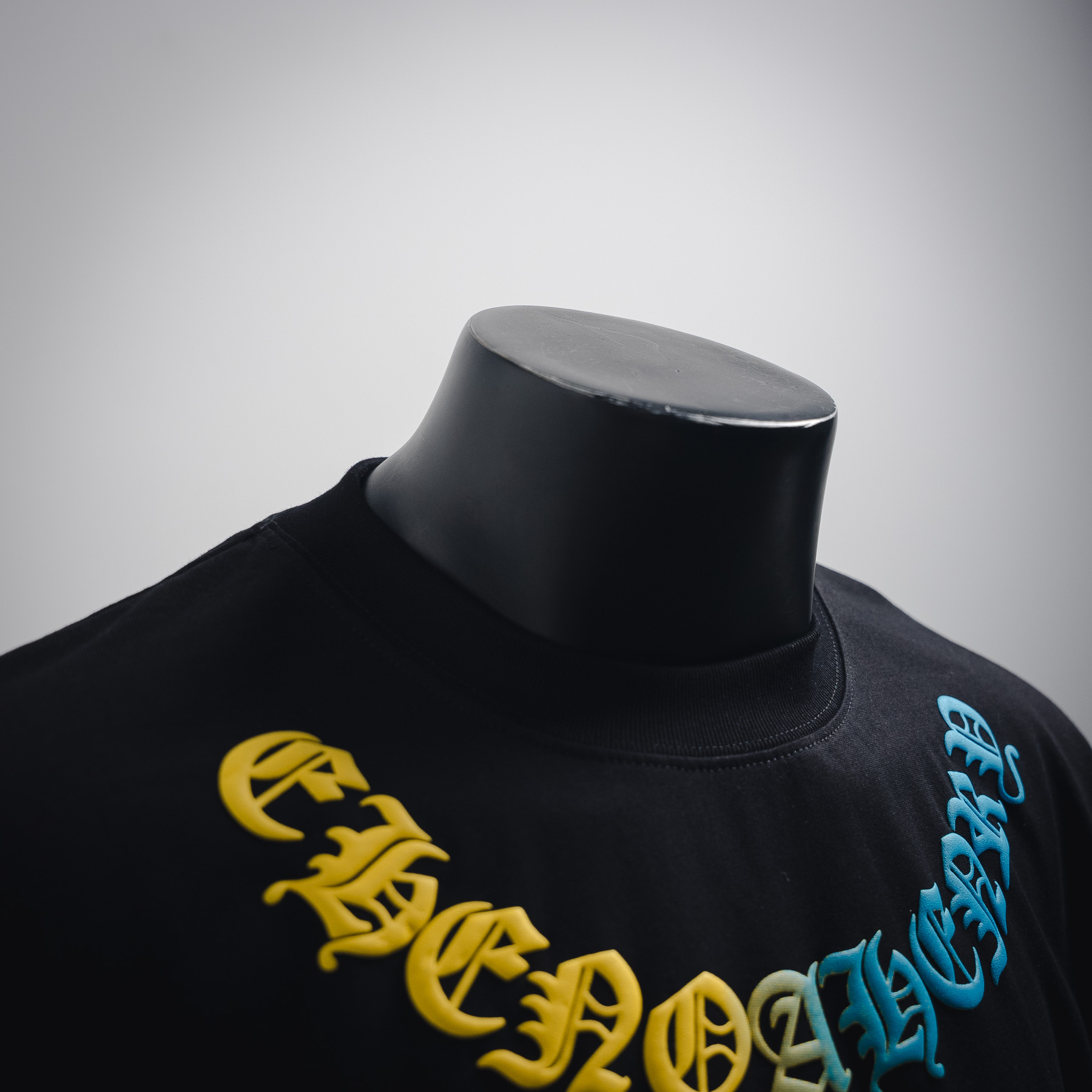 CHROME HEARTS/克罗心CH 渐变发泡项链印花短袖T恤