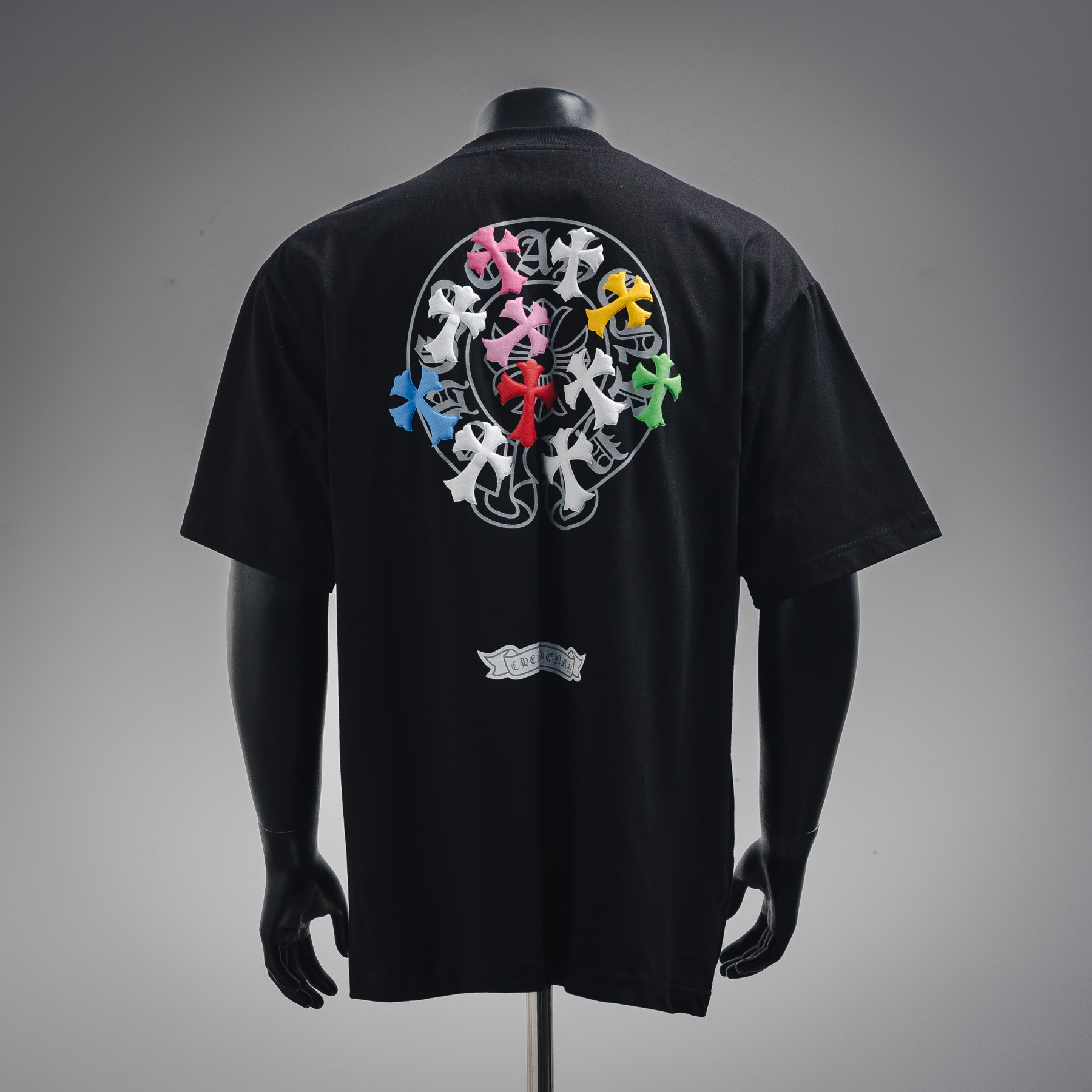 CHROME HEARTS/克罗心CH 七彩十字架短袖T恤