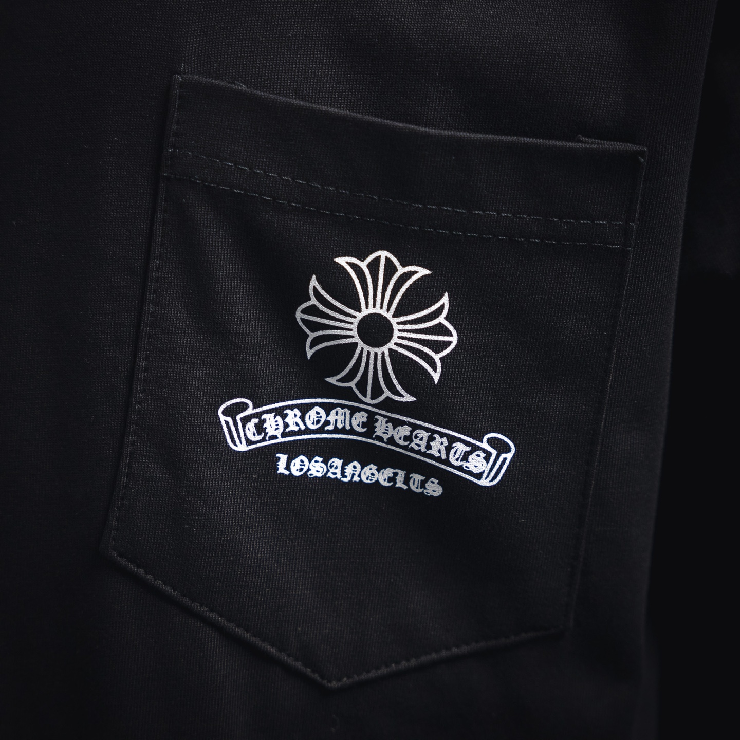 CHROME HEARTS/克罗心CH 口袋十字架印花短袖T恤