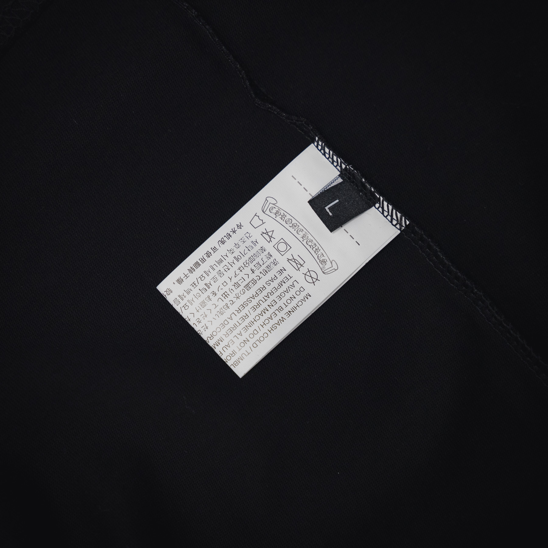 Chrome Hearts/克罗心25ss多元素口袋梵文字母短袖T恤黑色 白色