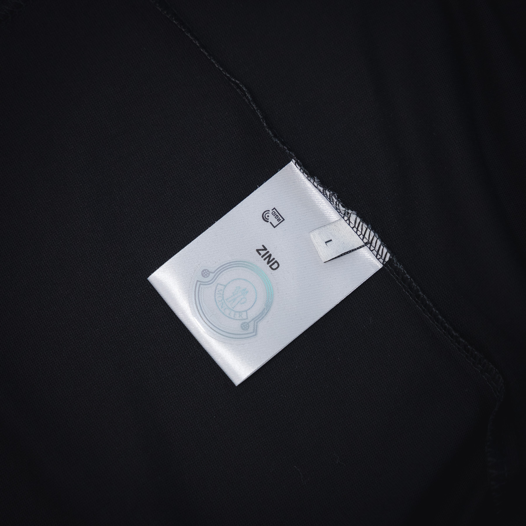 Moncler/蒙口2025ss毛巾绣签名logo短袖t恤 黑色/白色