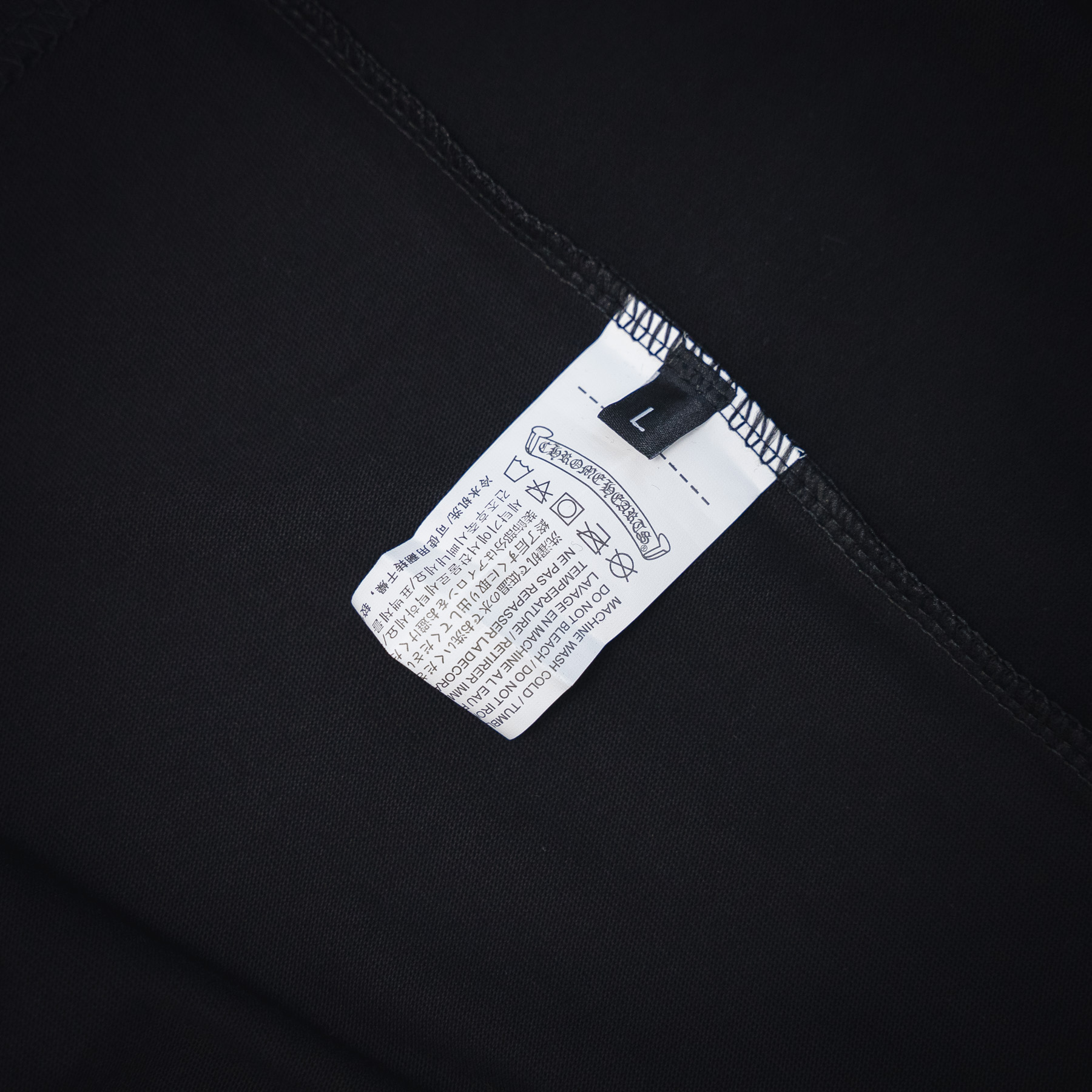 Chrome Hearts克罗心25ss后背梵文短袖T恤 黑色 白色