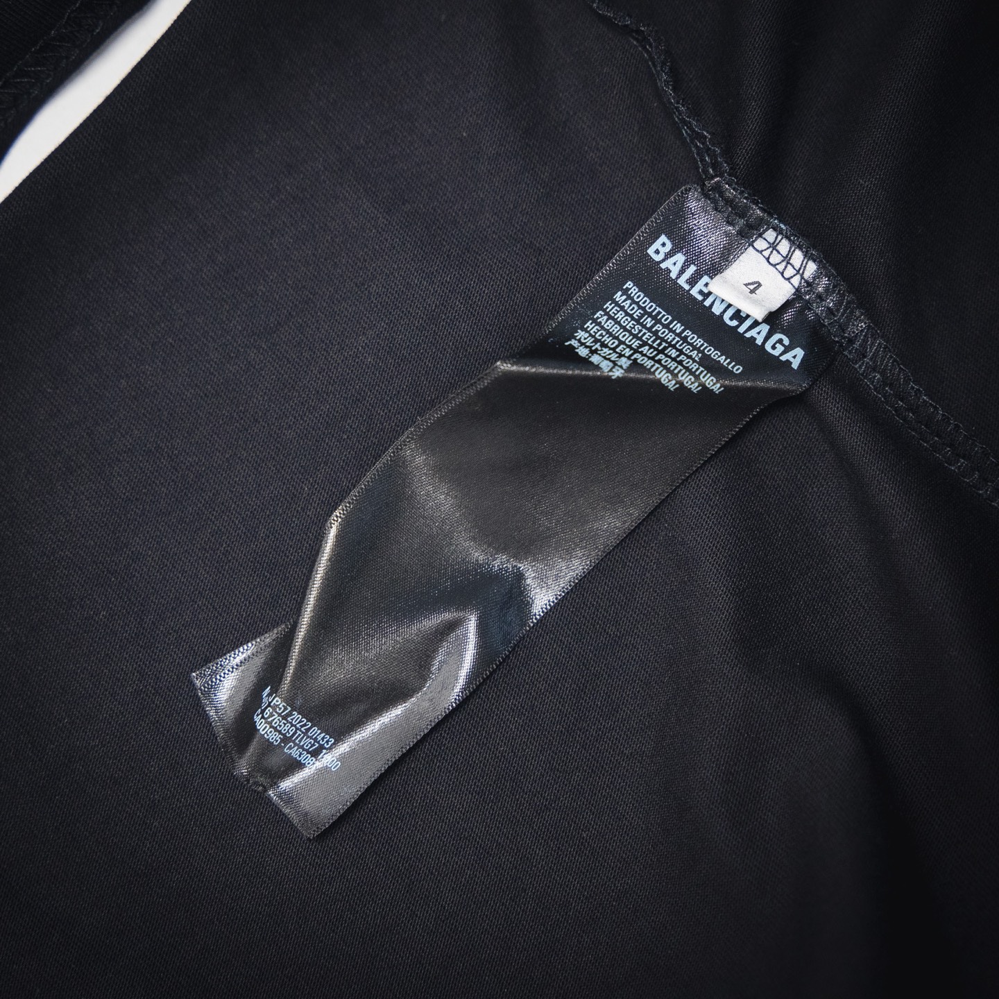 Balenciaga/巴黎世家 25ss金沙闪粉割破工艺短袖T恤