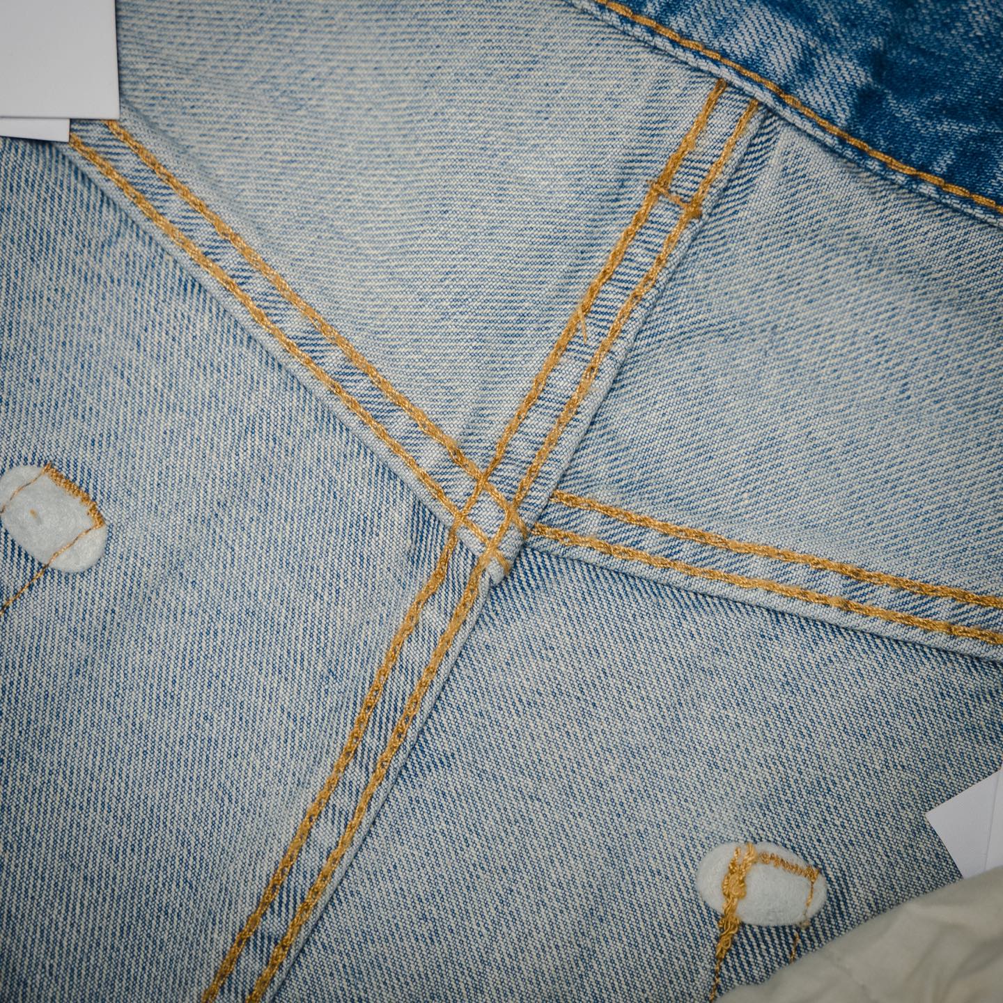 Acne Studios 24SS泥染做旧破坏泼墨短裤