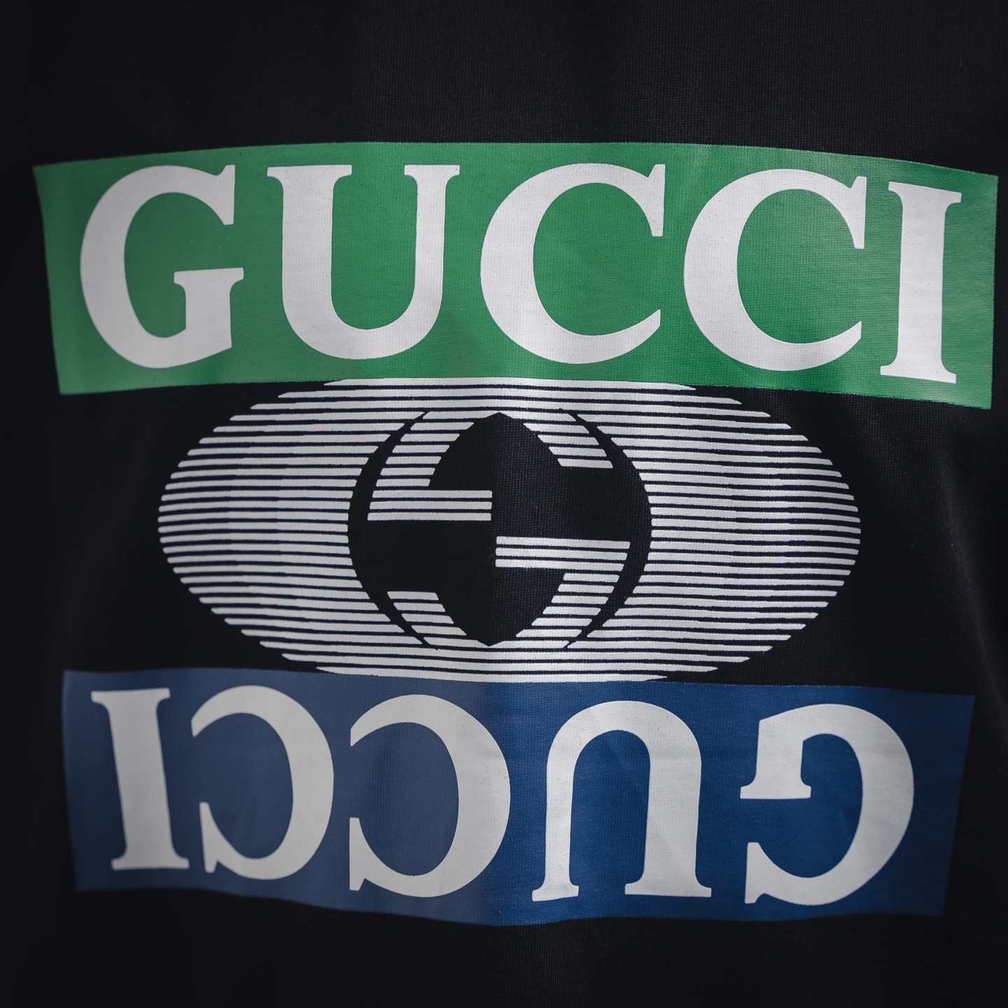 Gucci/古驰2025简约颠倒字母logo图案短袖T恤