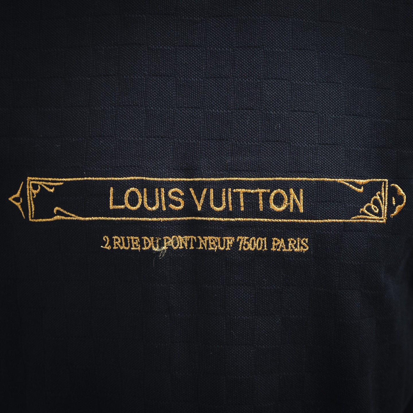 LOUIS VUITTON/路易威登LV 25ss 金丝框珠地短袖T恤