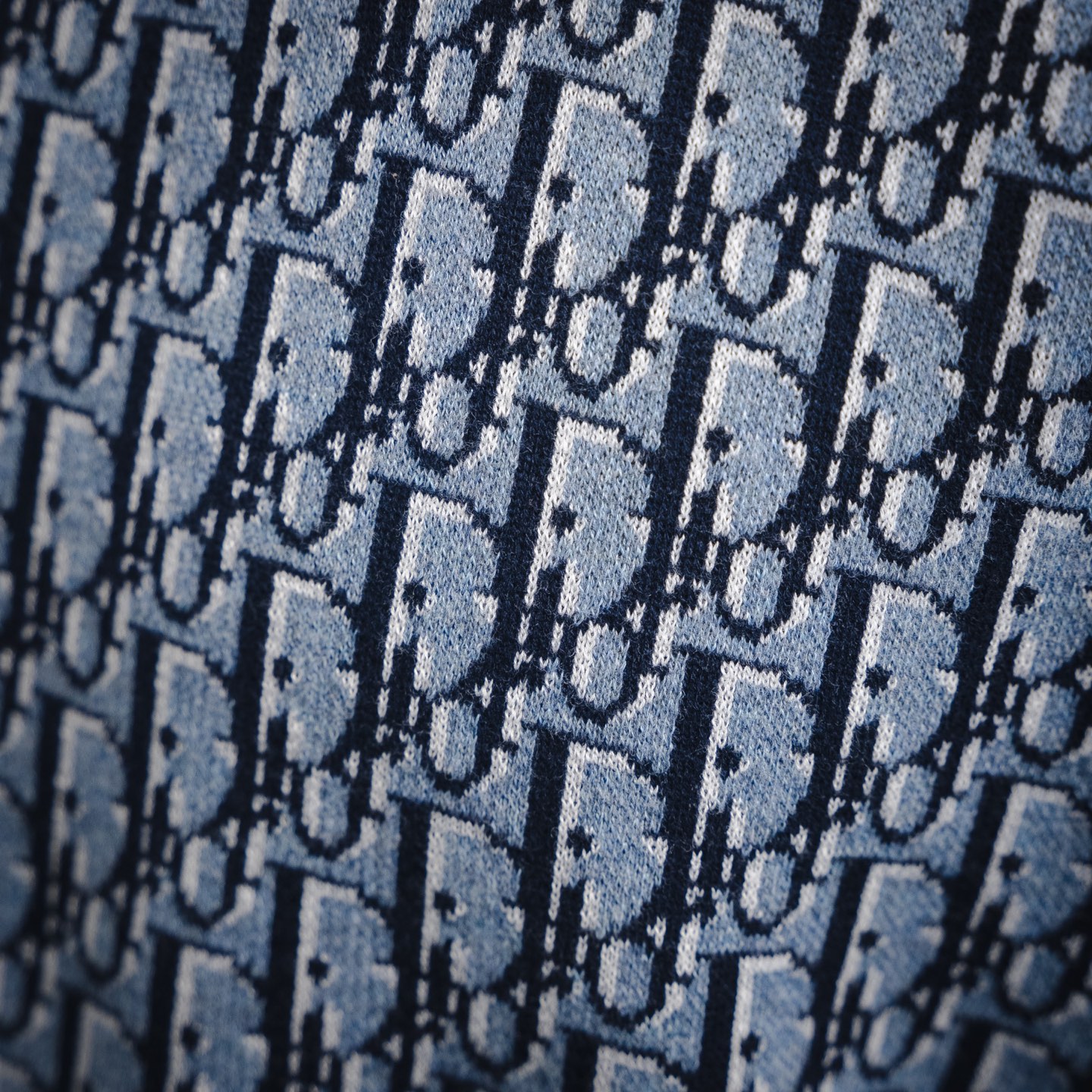 Dior迪奥CD 25ss满印提花logo针织短袖T恤 袖口和底边