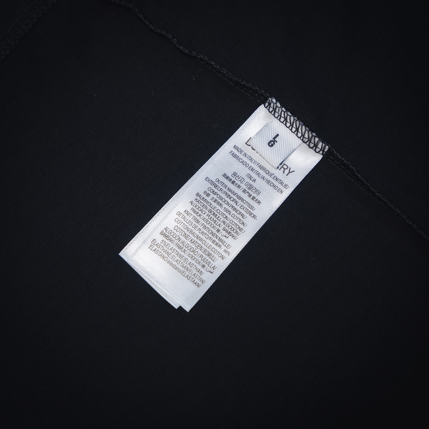 BURBERRY/巴宝莉 25ss口袋格纹织带短袖T恤