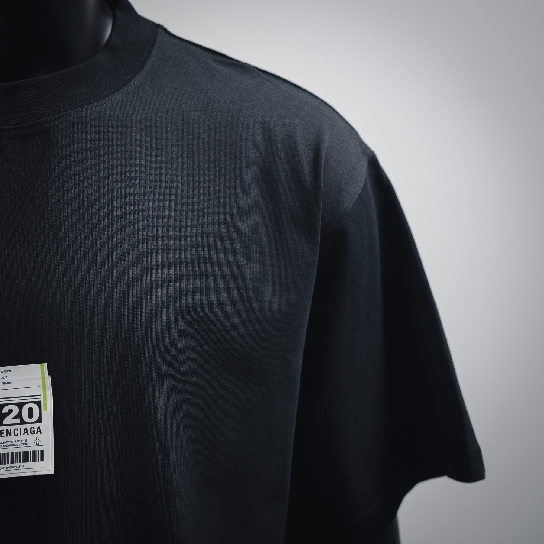Balenciaga/巴黎世家25ss新款520贴标短袖T恤 黑色 白色