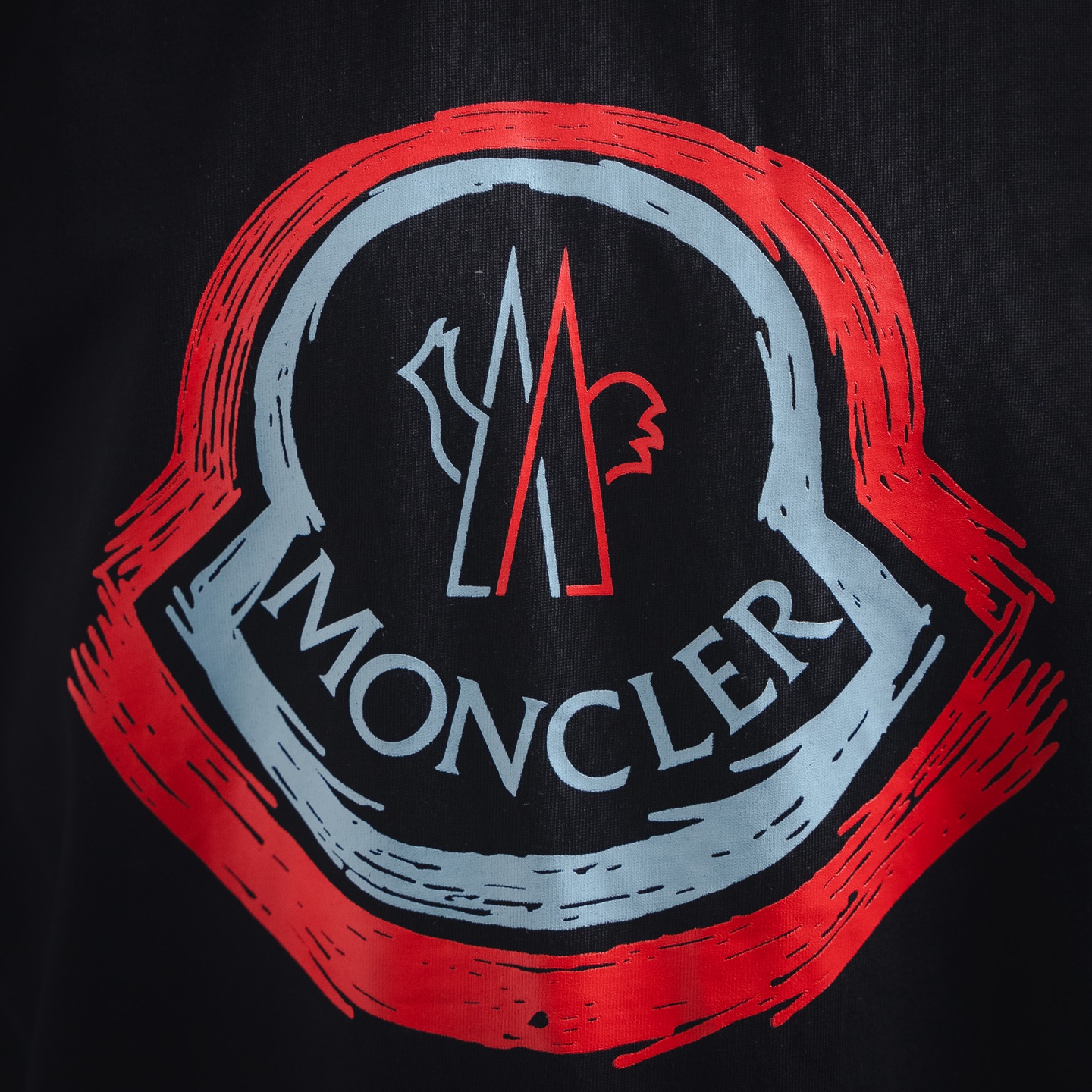 Moncler/蒙口2025ss手绘大logo印花短袖T恤