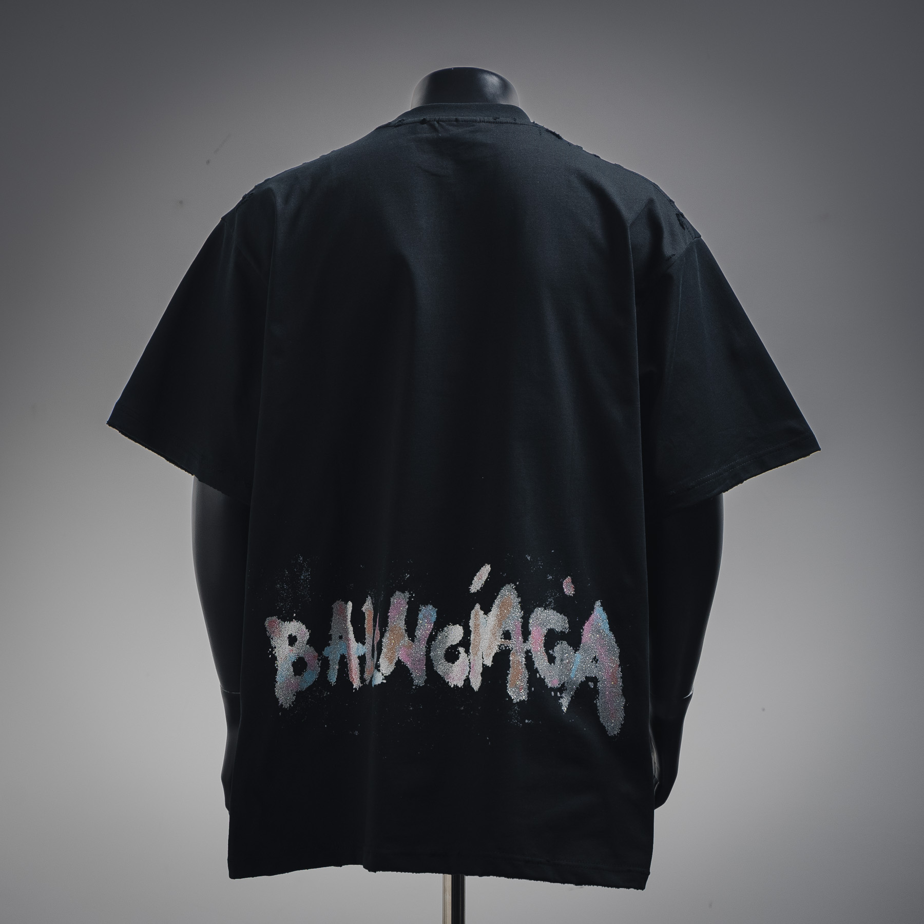 巴黎世家Balenciaga 25ss闪粉麦穗印花短袖T恤