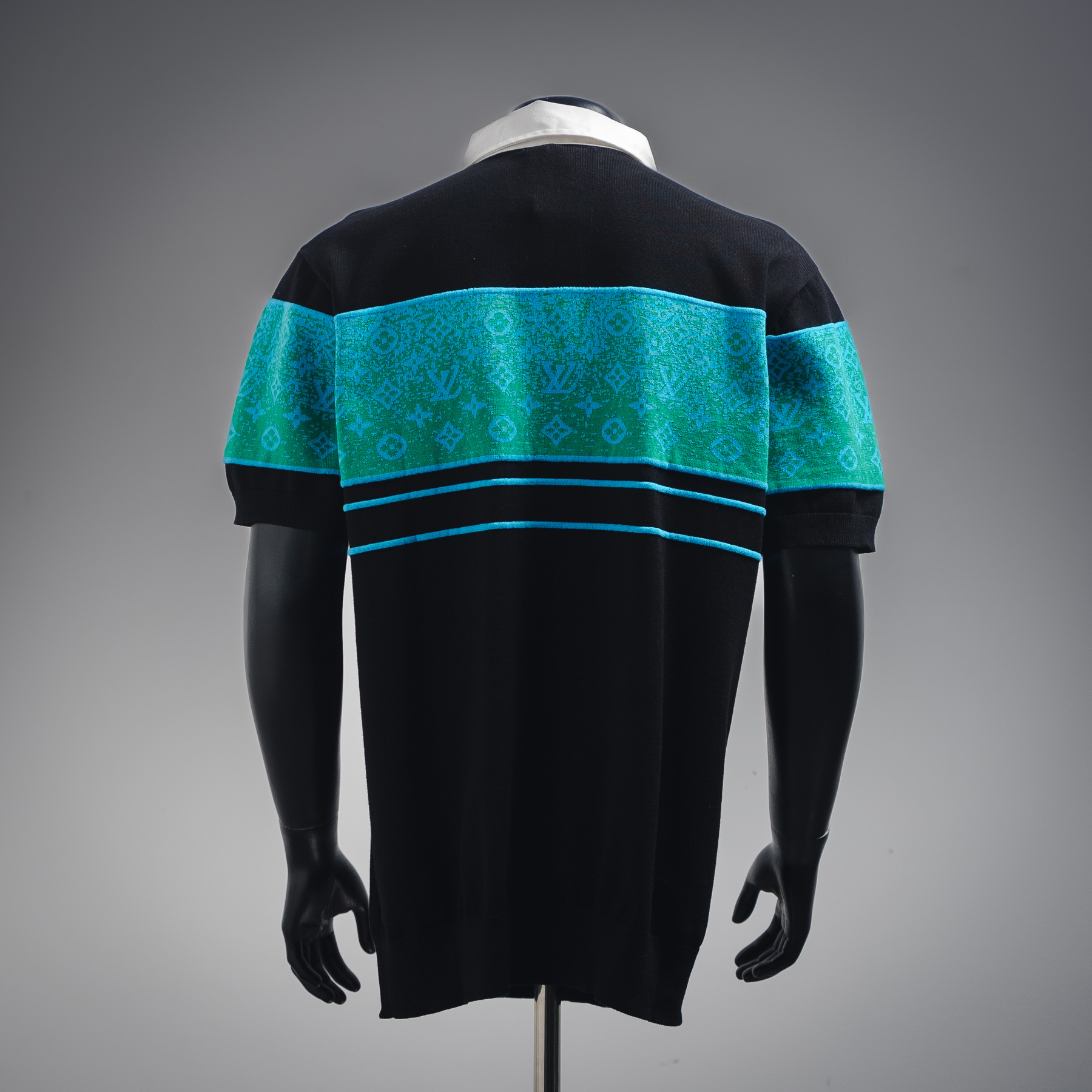 Louis Vuitton/路易威登 LV 2025ss蛇变系列绿色拼接针织polo短袖