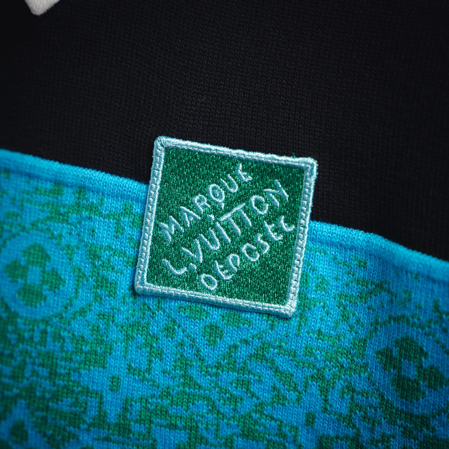 Louis Vuitton/路易威登 LV 2025ss蛇变系列绿色拼接针织polo短袖