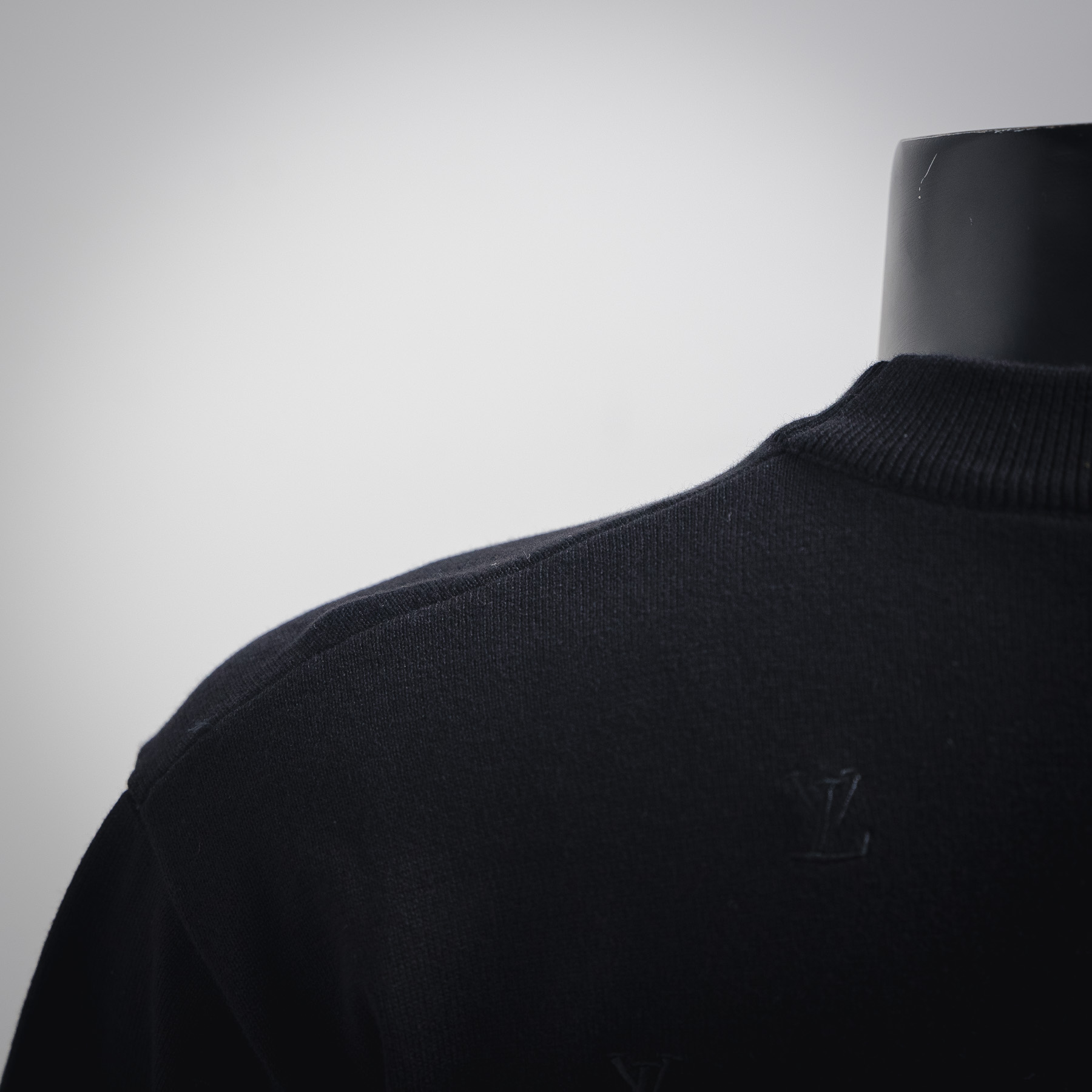 LOUIS VUITTON/路易威登LV 24Fw 全幅老花小标刺绣满logo针织短袖