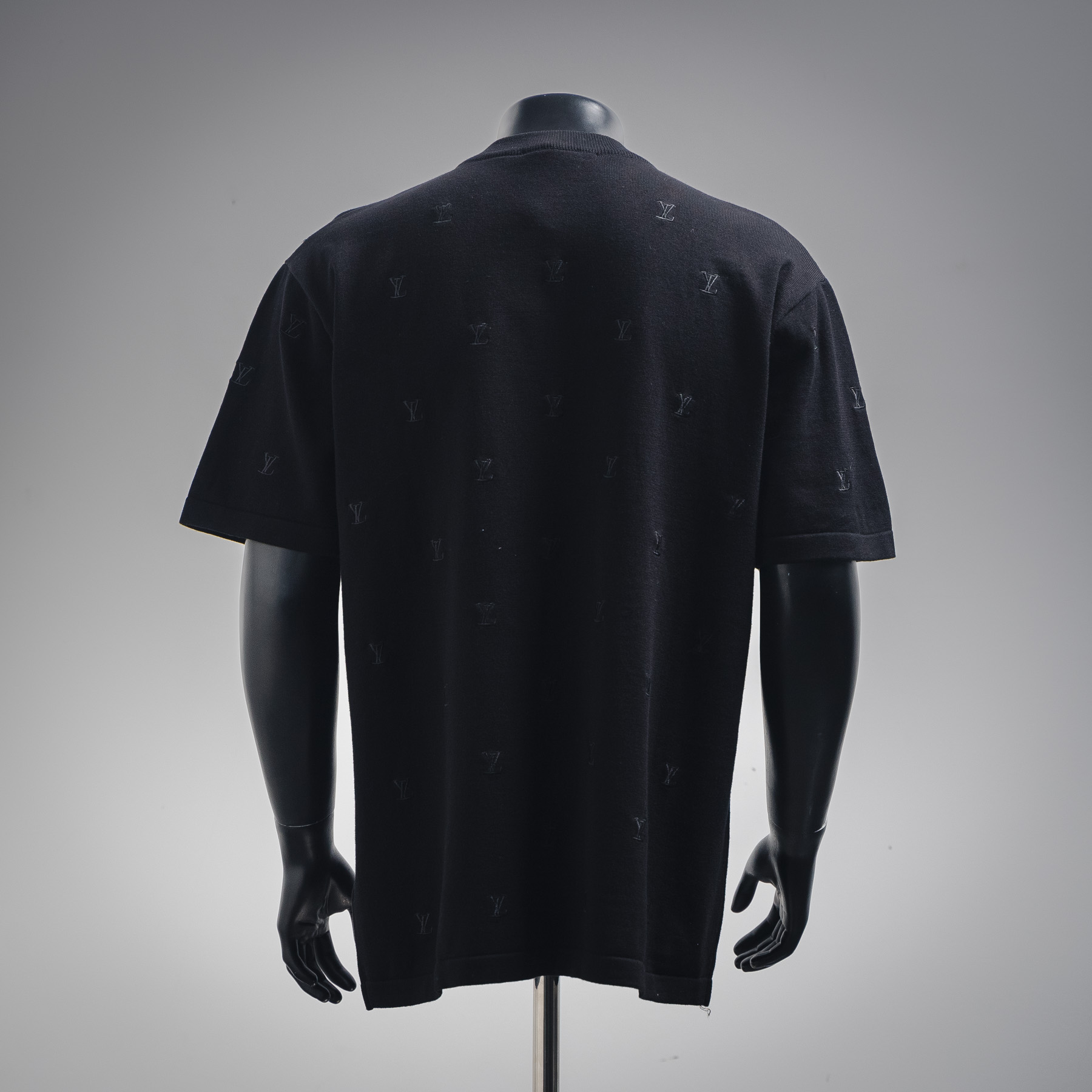 LOUIS VUITTON/路易威登LV 24Fw 全幅老花小标刺绣满logo针织短袖