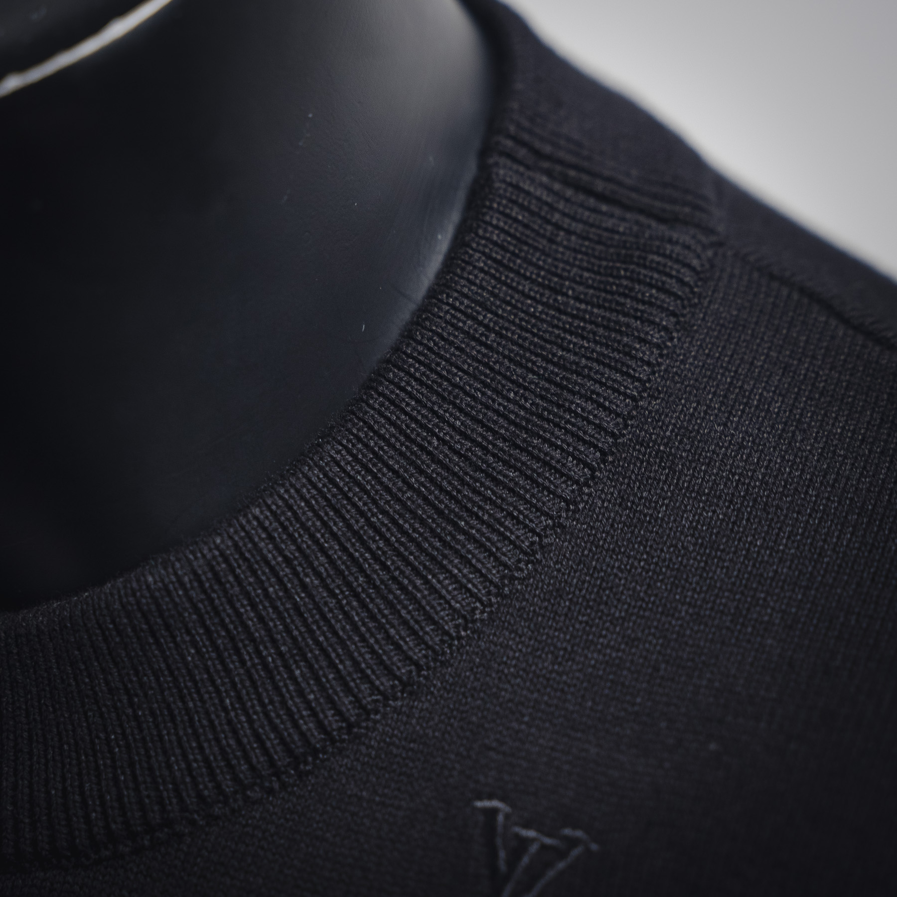 LOUIS VUITTON/路易威登LV 24Fw 全幅老花小标刺绣满logo针织短袖