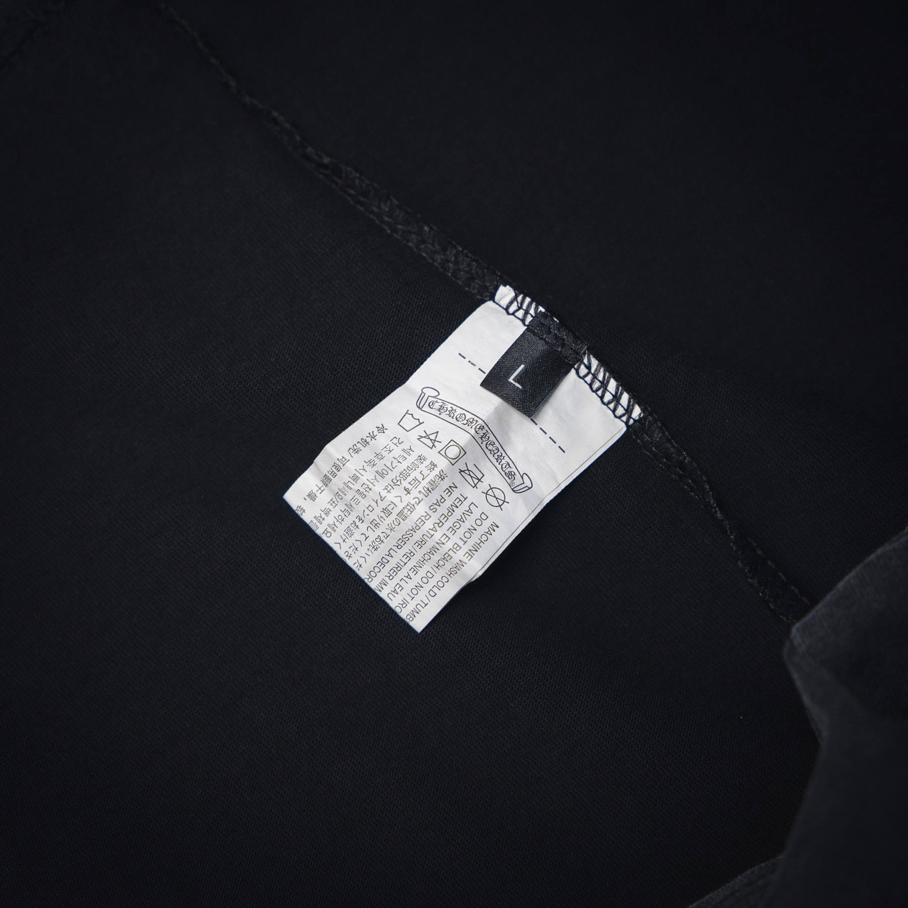 Chrome Hearts 克罗心 25ss水洗做旧满印宝剑logo短袖T恤 黑色 白色