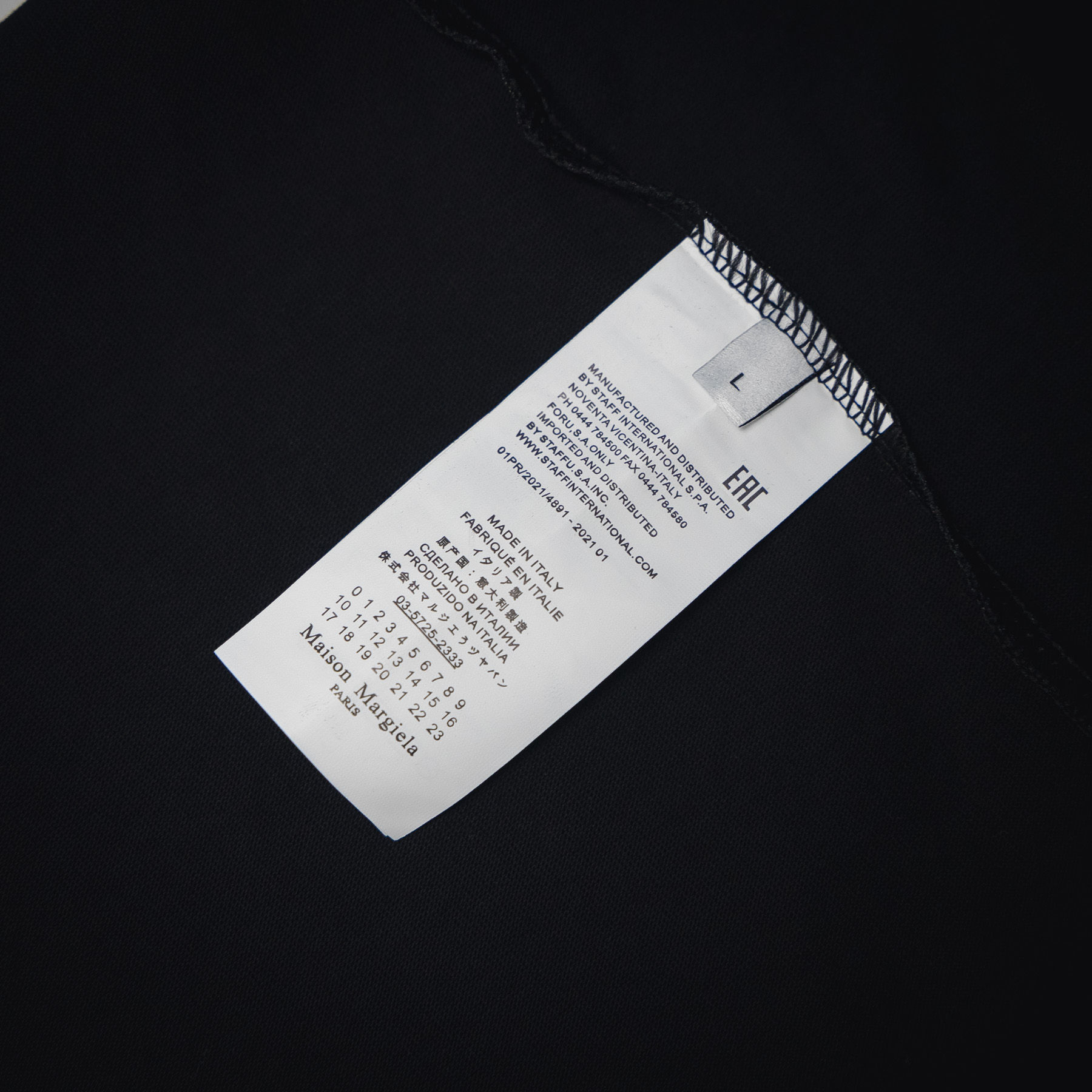 MaisonMargiela/马吉拉 25ss 数字连线印花短袖T恤 logo标识短袖t恤