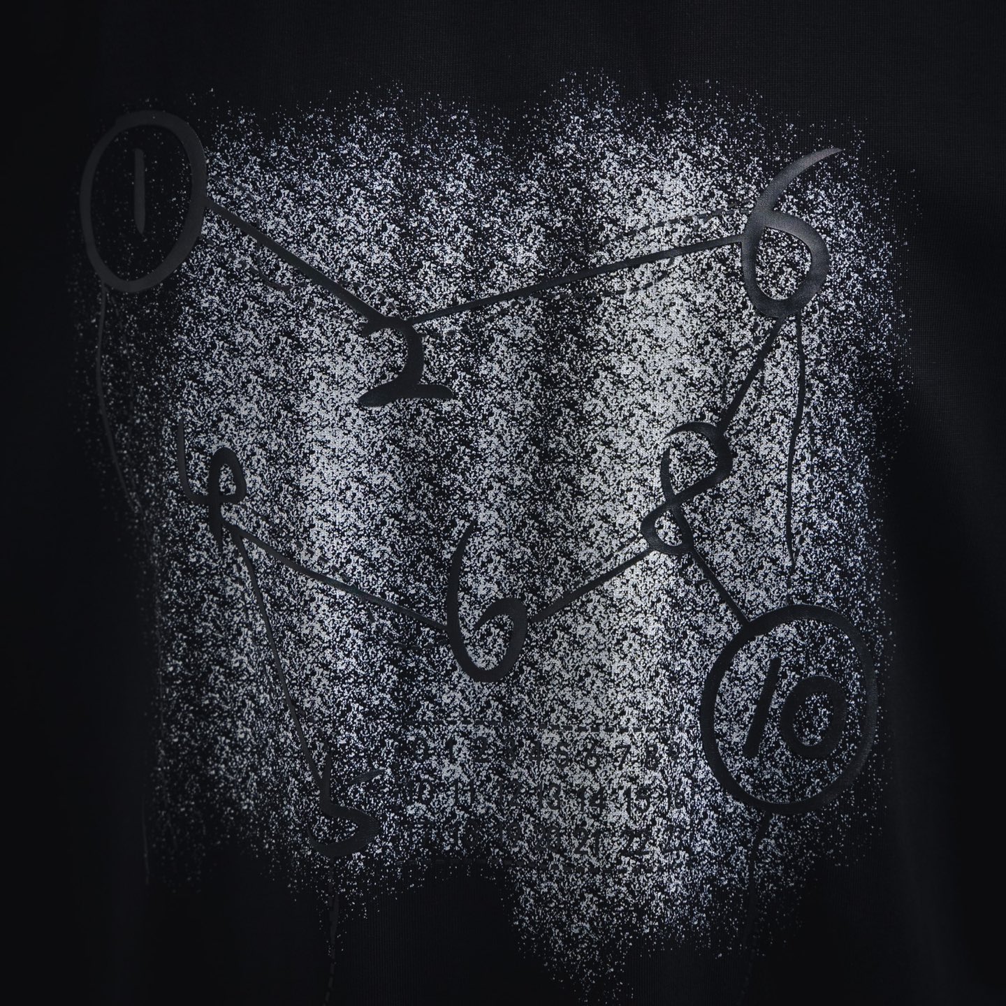 MaisonMargiela/马吉拉 25ss 数字连线印花短袖T恤 logo标识短袖t恤