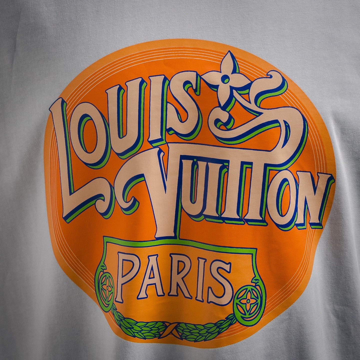 LOUIS VUITTON路易威登 LV25ss链条飞行印章短袖T恤