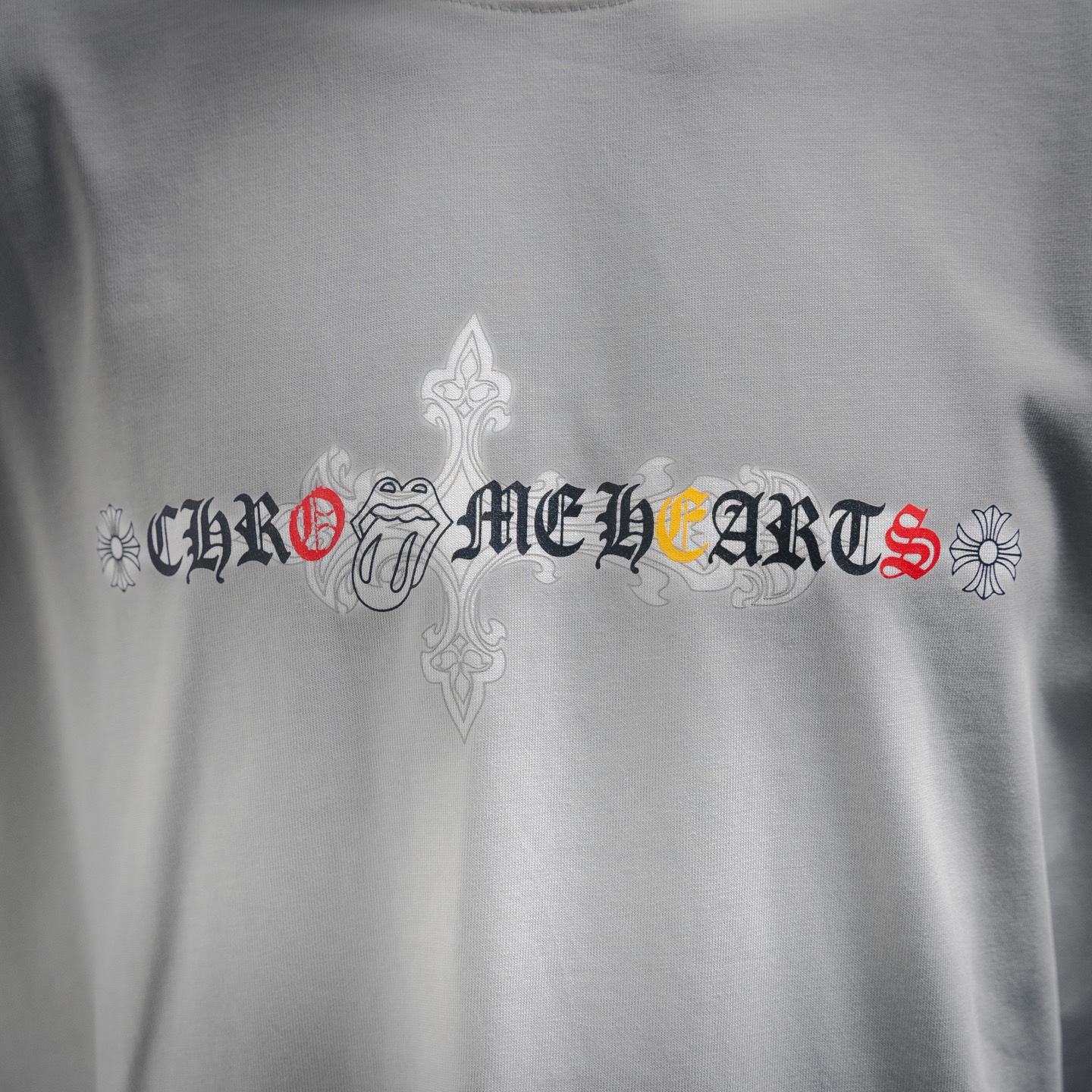 CHROME HEARTS/克罗心CH 胸前梵文印花短袖T恤