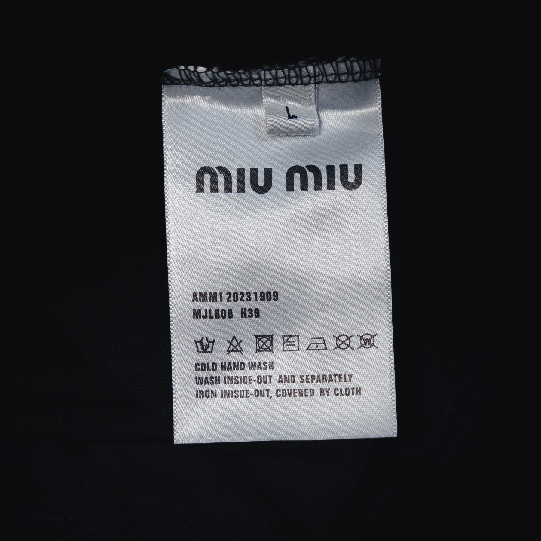 Miu Miu/谬谬25ss领口字母印花短袖T恤