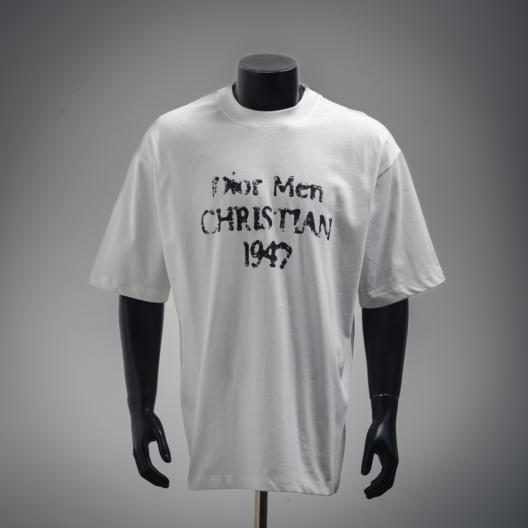 DIOR迪奥CD 25ss1947破损字母印花短袖T恤