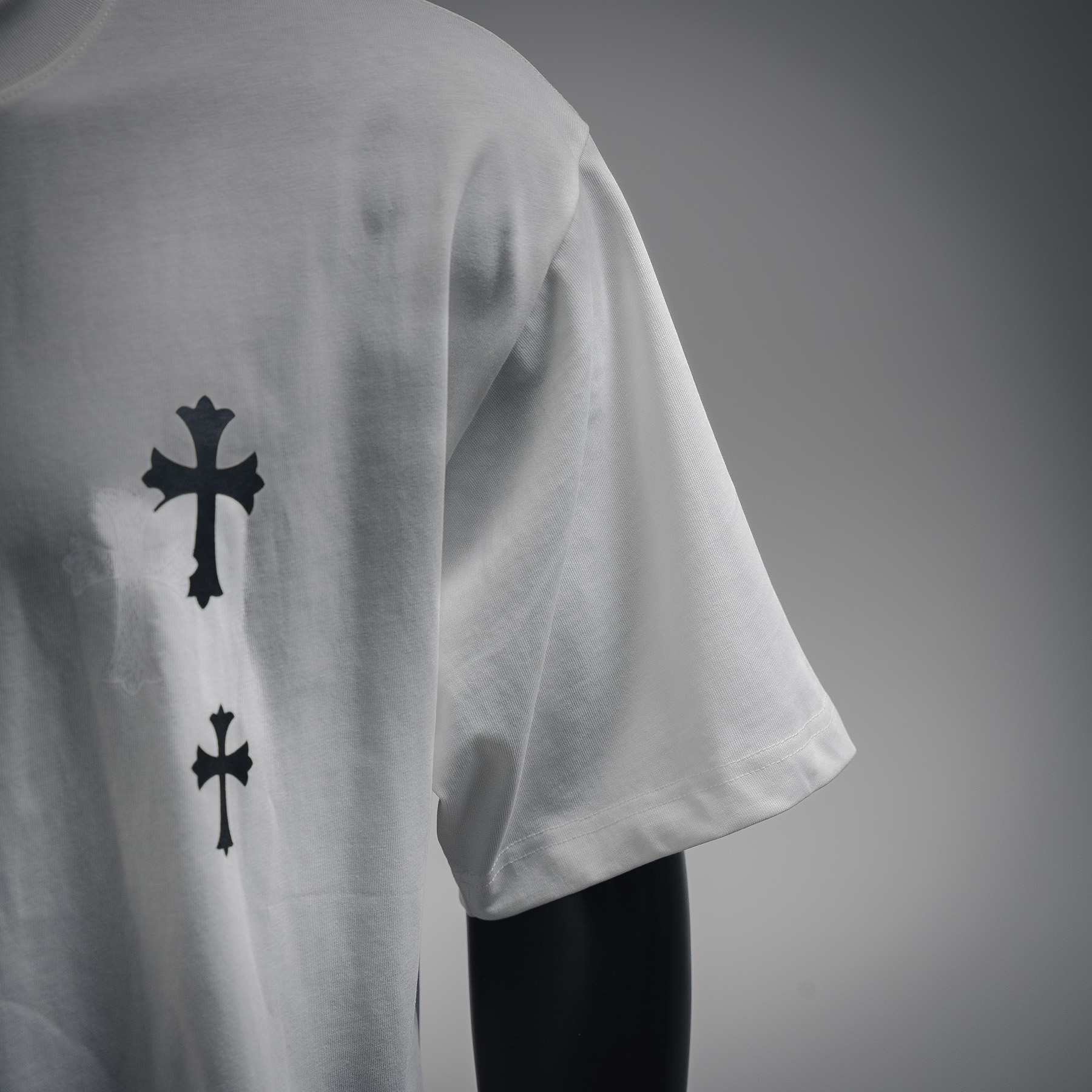 Chrome Hearts/克罗心 25ss皮标十字架短袖T恤