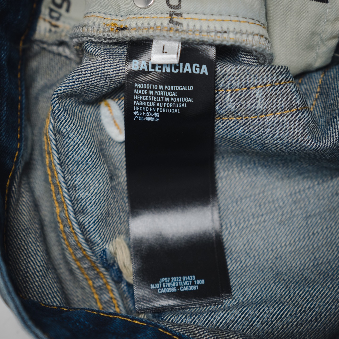 Balenciaga巴黎世家 Baggy SS25 High Summer 做旧磨损牛仔短裤